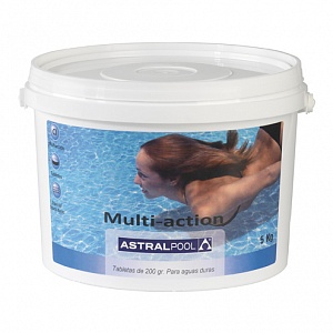 картинка Astralpool Мультихлор для жесткой воды, в табл.200гр., 25 кг