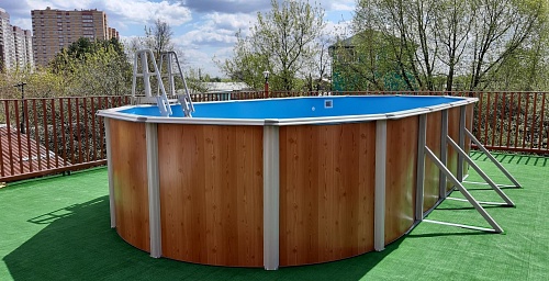 картинка Бассейн Atlantic pool овальный Esprit-Big размер 10,0х5,5х1,35 м